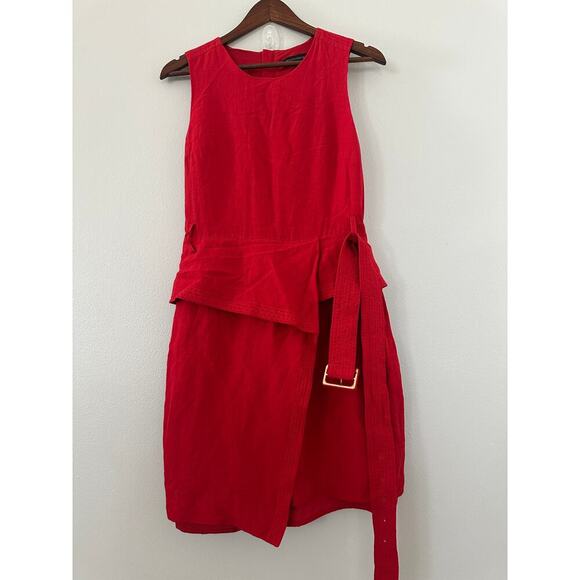 Banana Republic Linen-Blend Pepium Utility Dress sz 8 - Picture 3 of 7